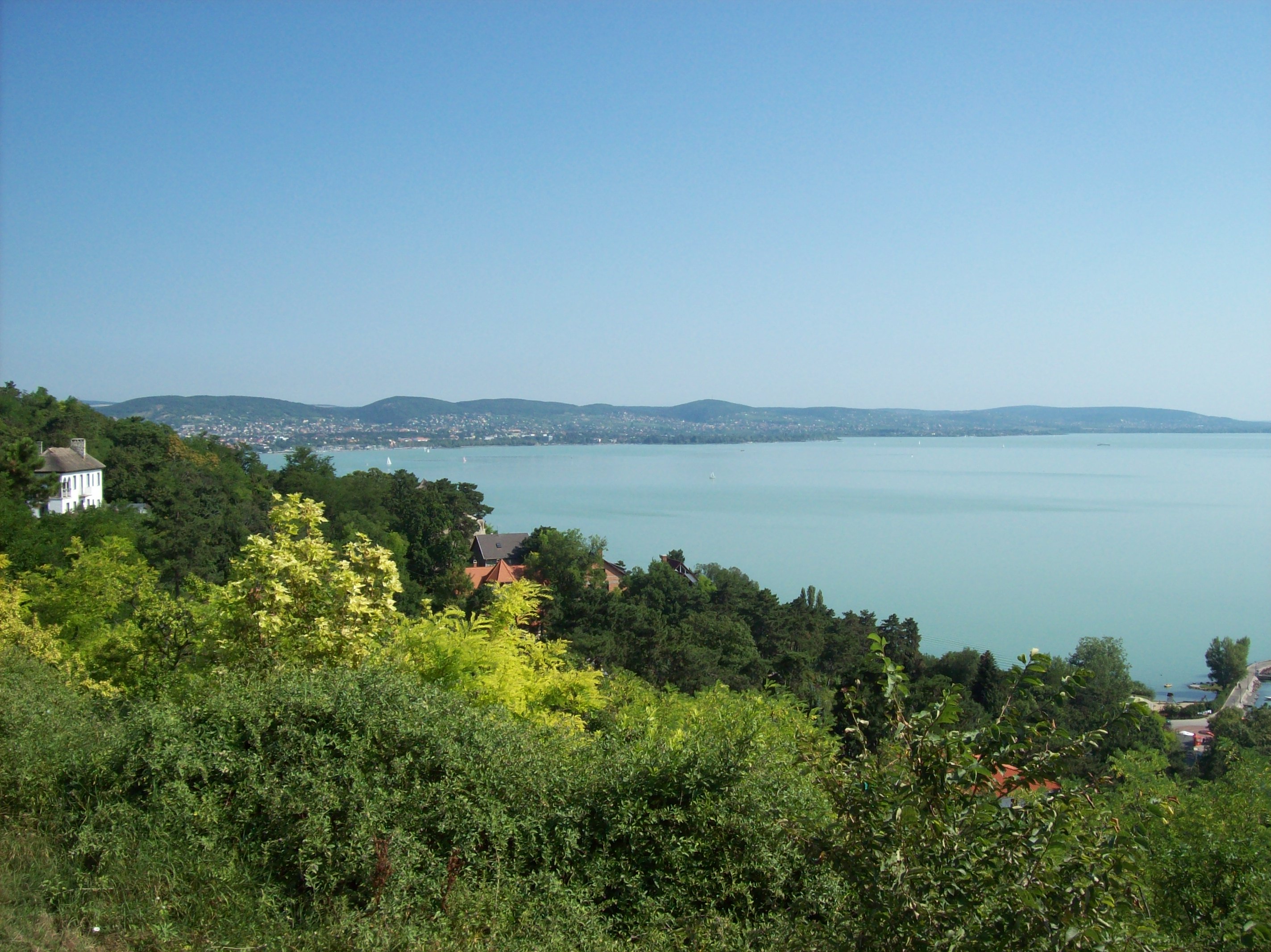 Blick von der Tihany-Halbinsel über den Balaton