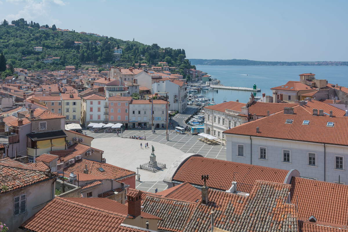 Tartini-Platz in der venezianischen Altstadt von Piran