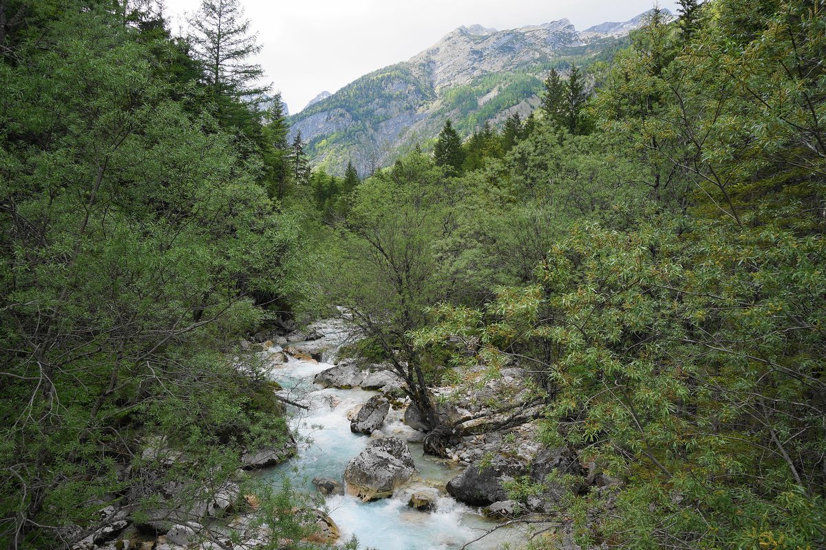 Routenstopp Soca-Tal in Slowenien